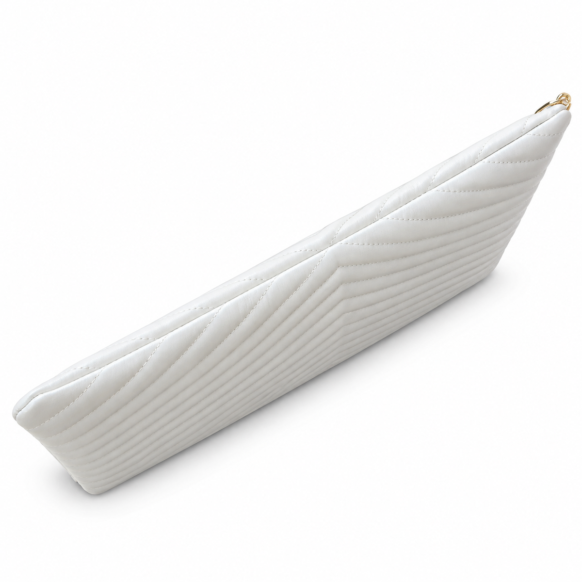 Saint Laurent YSL Cassandre Clutch – White Gold