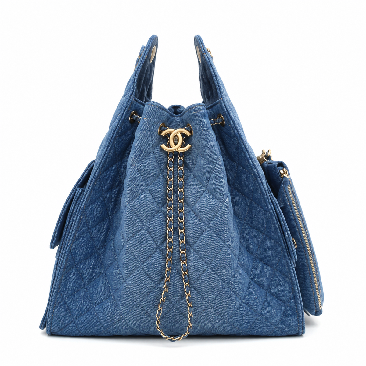 Chanel Quilted Leather Relaxed Chain Shoulder Bag