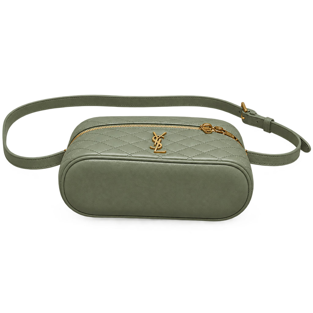YSL Gaby Vanity Bag – Olive Quilted Leather