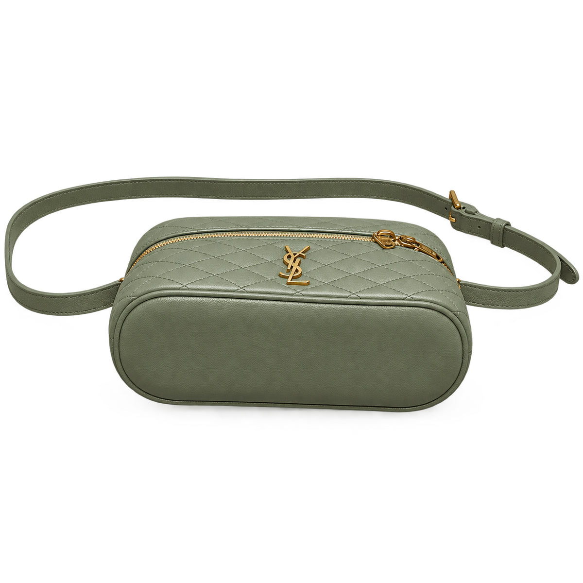 YSL Gaby Vanity Bag – Olive Quilted Leather