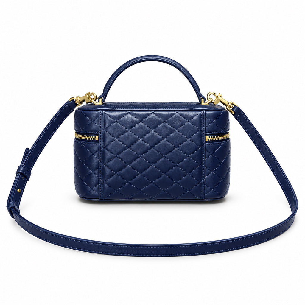 YSL Gaby Vanity Bag – Navy Blue Quilted Leather