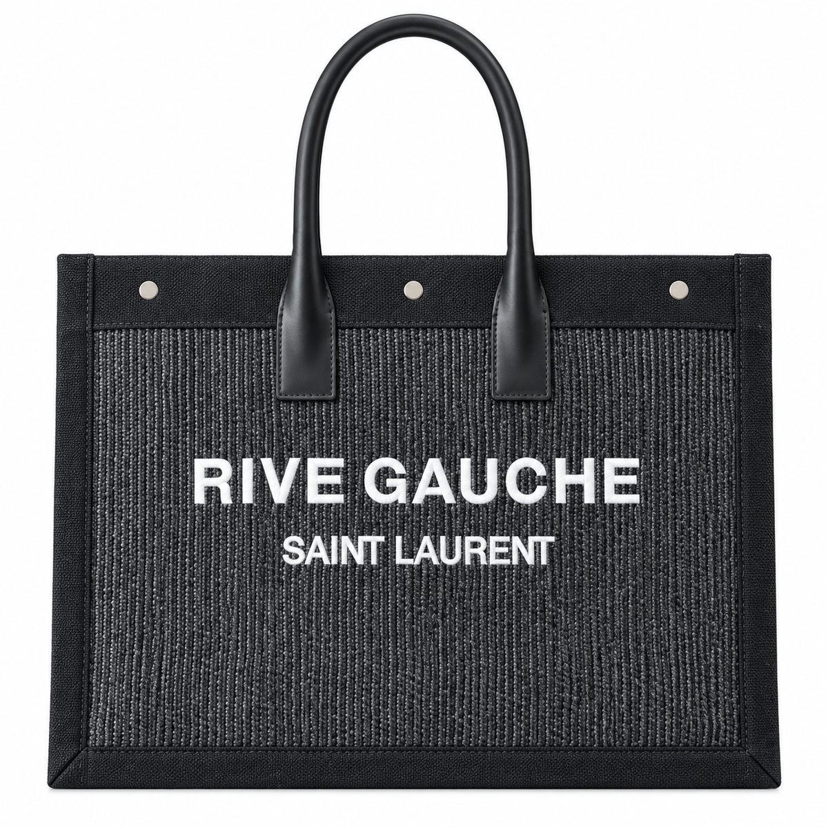 Saint Laurent Rive Gauche Tote – Black Canvas