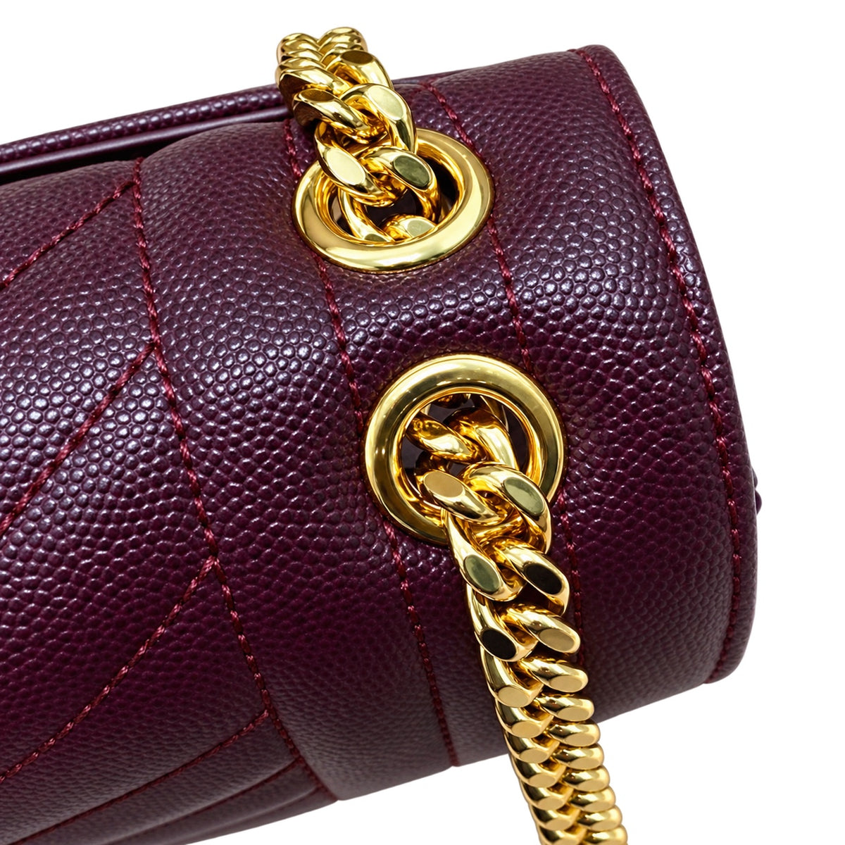 Saint Laurent YSL Envelope Medium – Plum Gold Chain