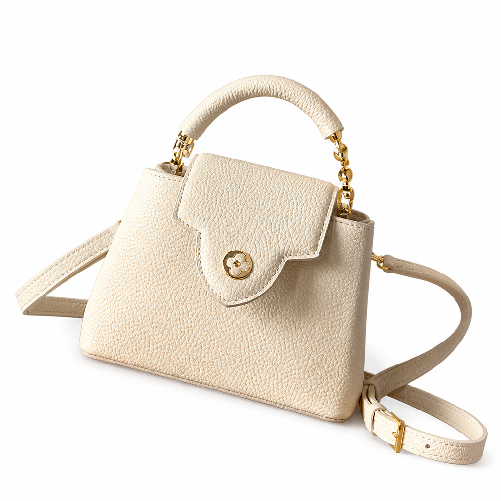 Louis Vuitton Capucines Mini – White Embossed Leather