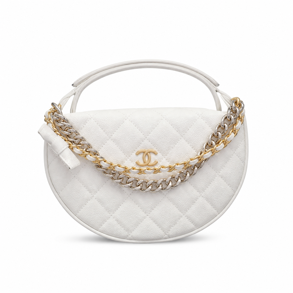 Chanel Quilted Leather Balanced Chain Shoulder Bag