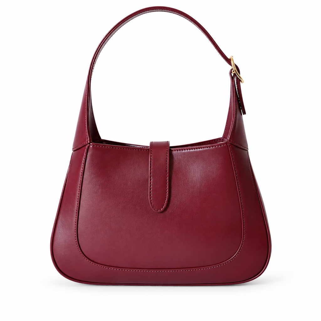 Gucci Jackie 1961 Small Hobo in Bordeaux Polished Leather with Tab Closure