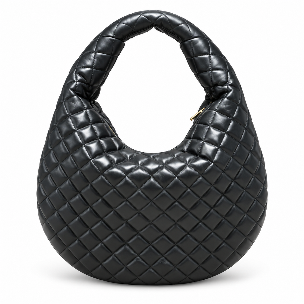 Saint Laurent Quilted Leather Hobo Bag – Black