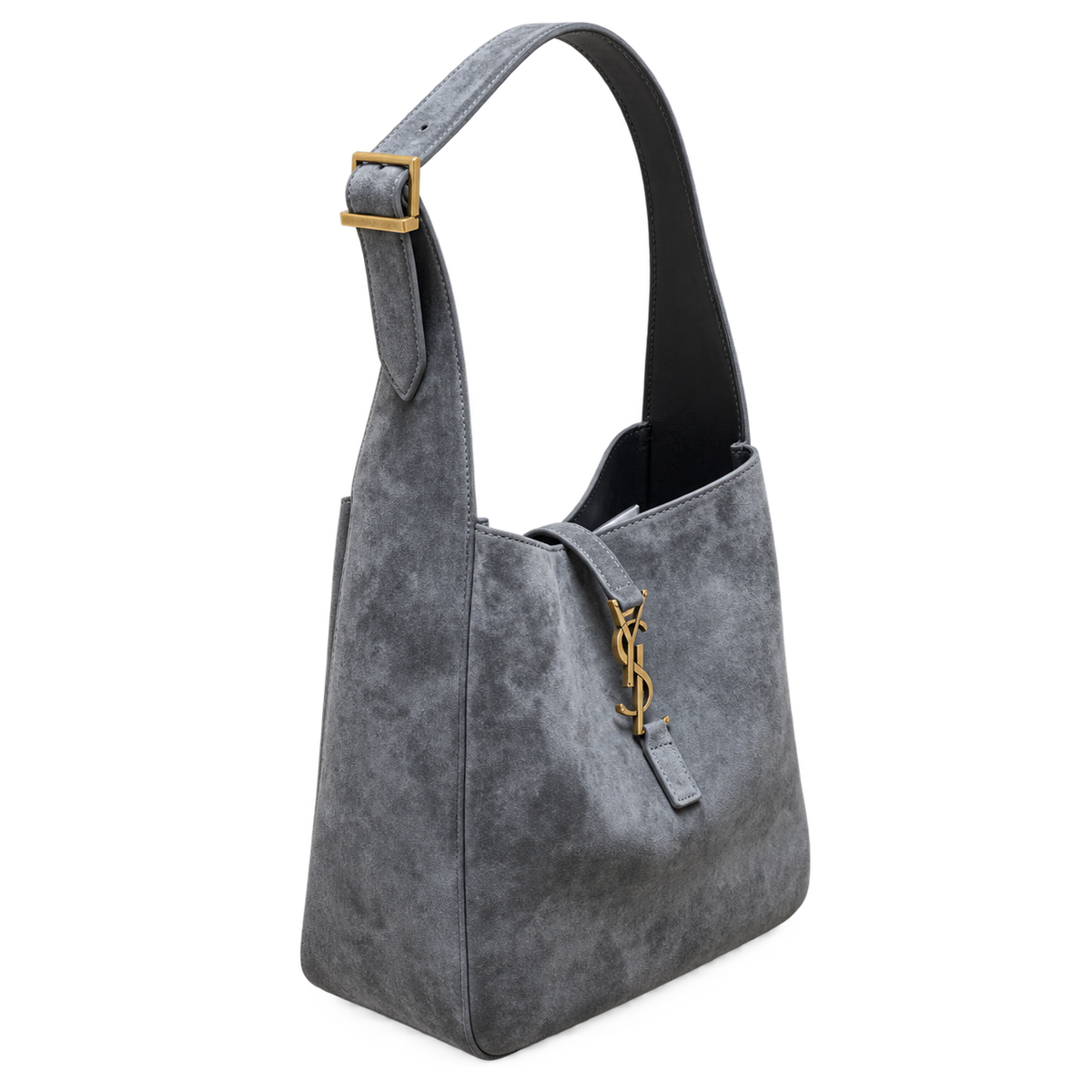 Saint Laurent YSL Le 5 à 7 Hobo – Slate Suede Gold