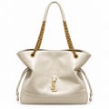 Saint Laurent YSL Nino Tote – Cream Gold Chain