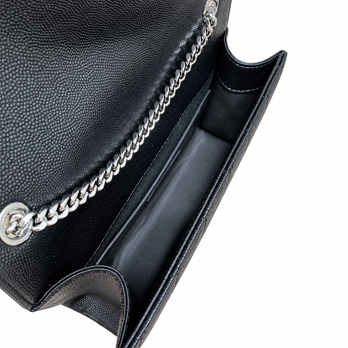 Saint Laurent YSL Envelope Bag – Black Silver