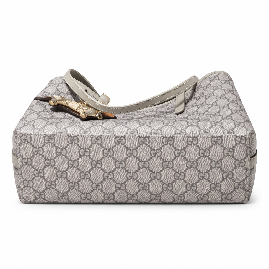Gucci GG Supreme Medium Tote Bag with Dog Charm