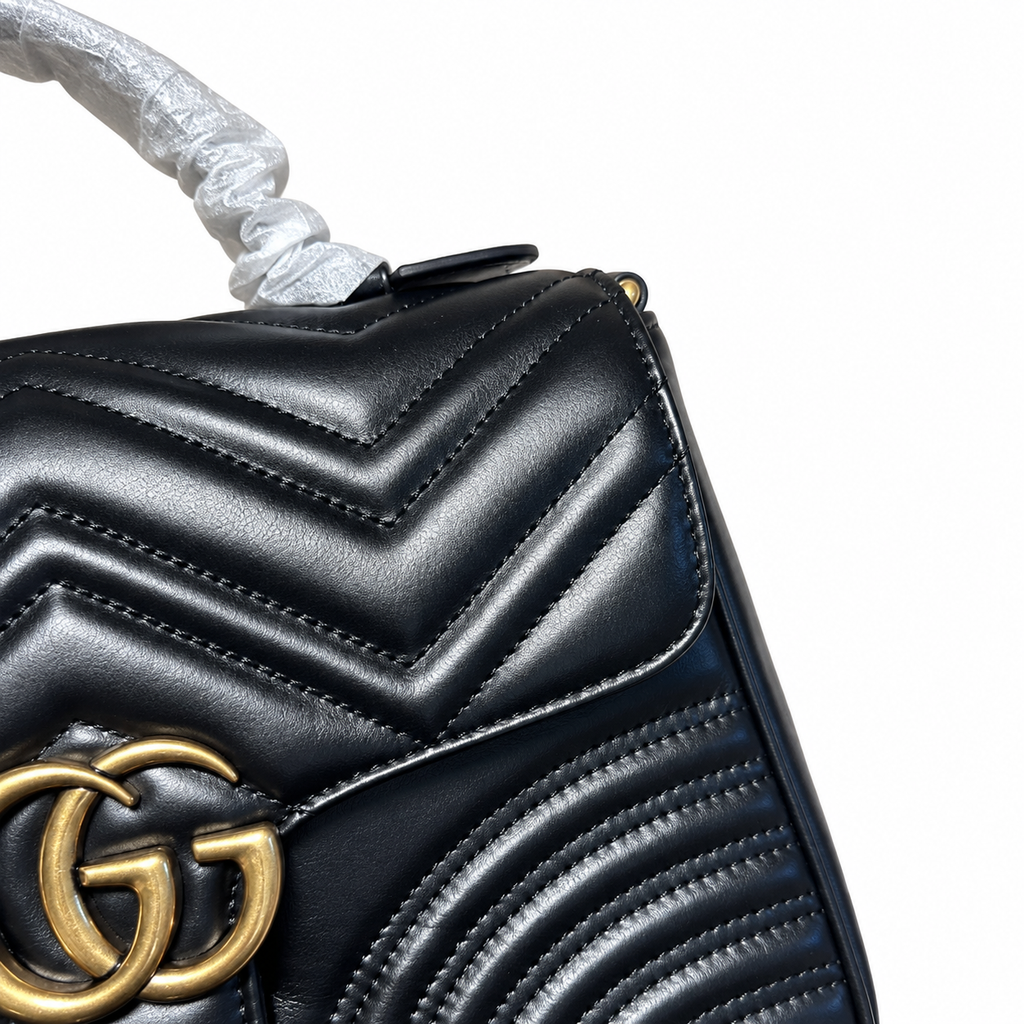 Gucci GG Marmont Small Top Handle Bag Black