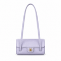 Chanel Lavender Caviar Cylindrical Shoulder Bag | Gold CC — 20cm