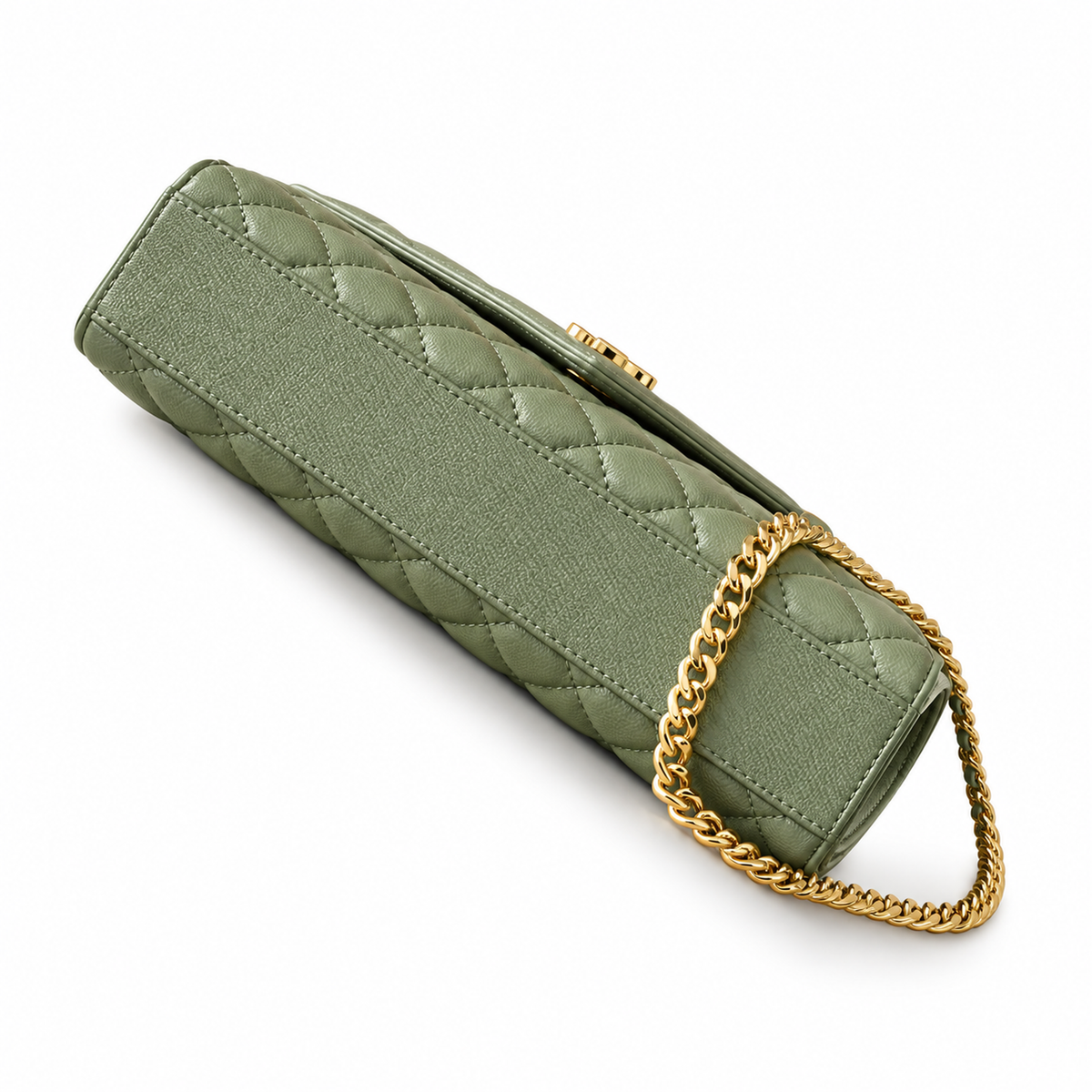 Saint Laurent YSL College Medium – Sage Green Gold