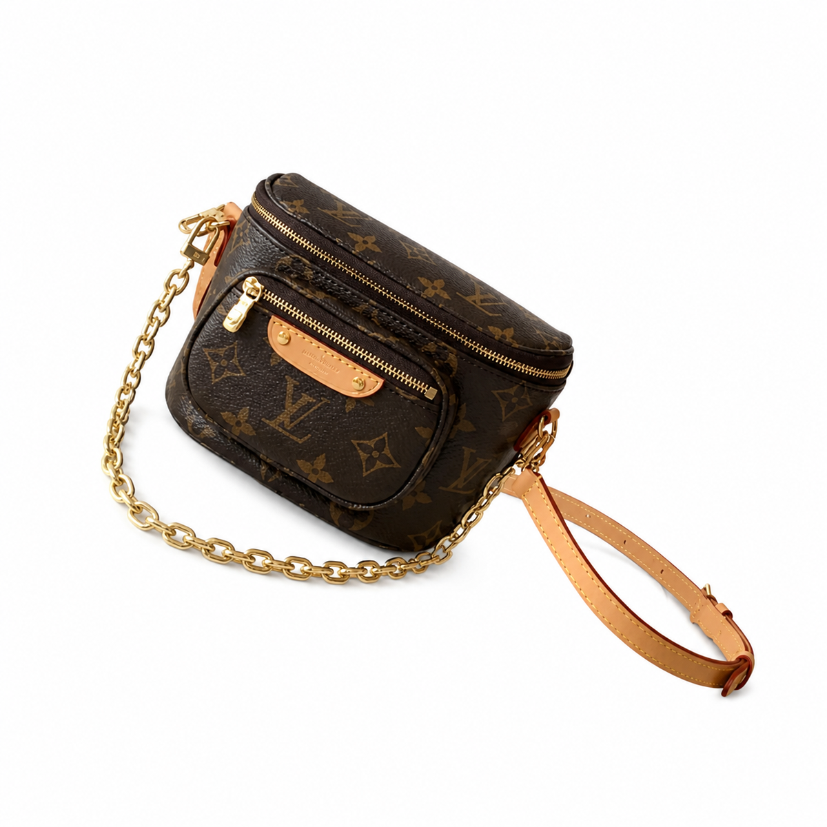Louis Vuitton Mini Bumbag – Monogram Canvas Gold Chain