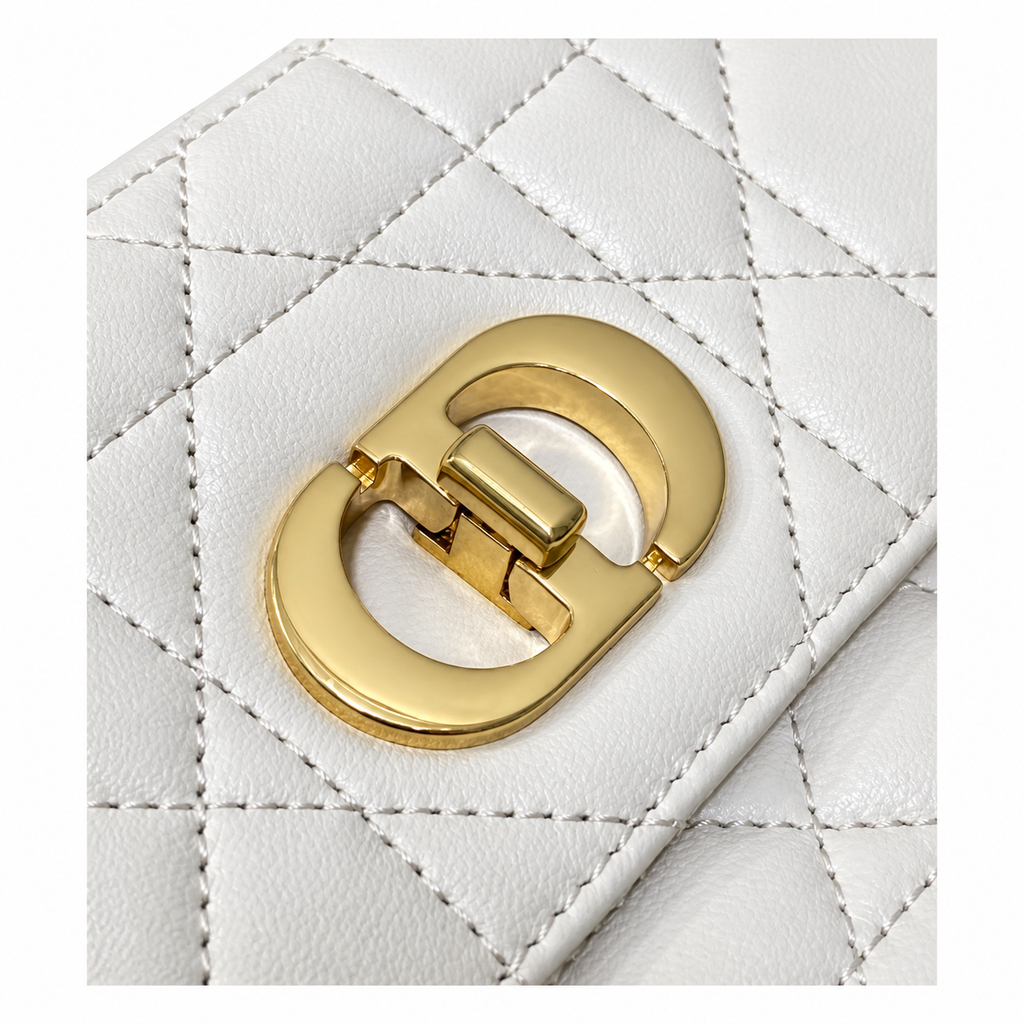 Dior Cannage Quilted Structured Mini Bag 17.3cm