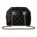 Chanel Classic Quilted Flap Bag | CC Turn-Lock Leather Chain Strap — 16cm