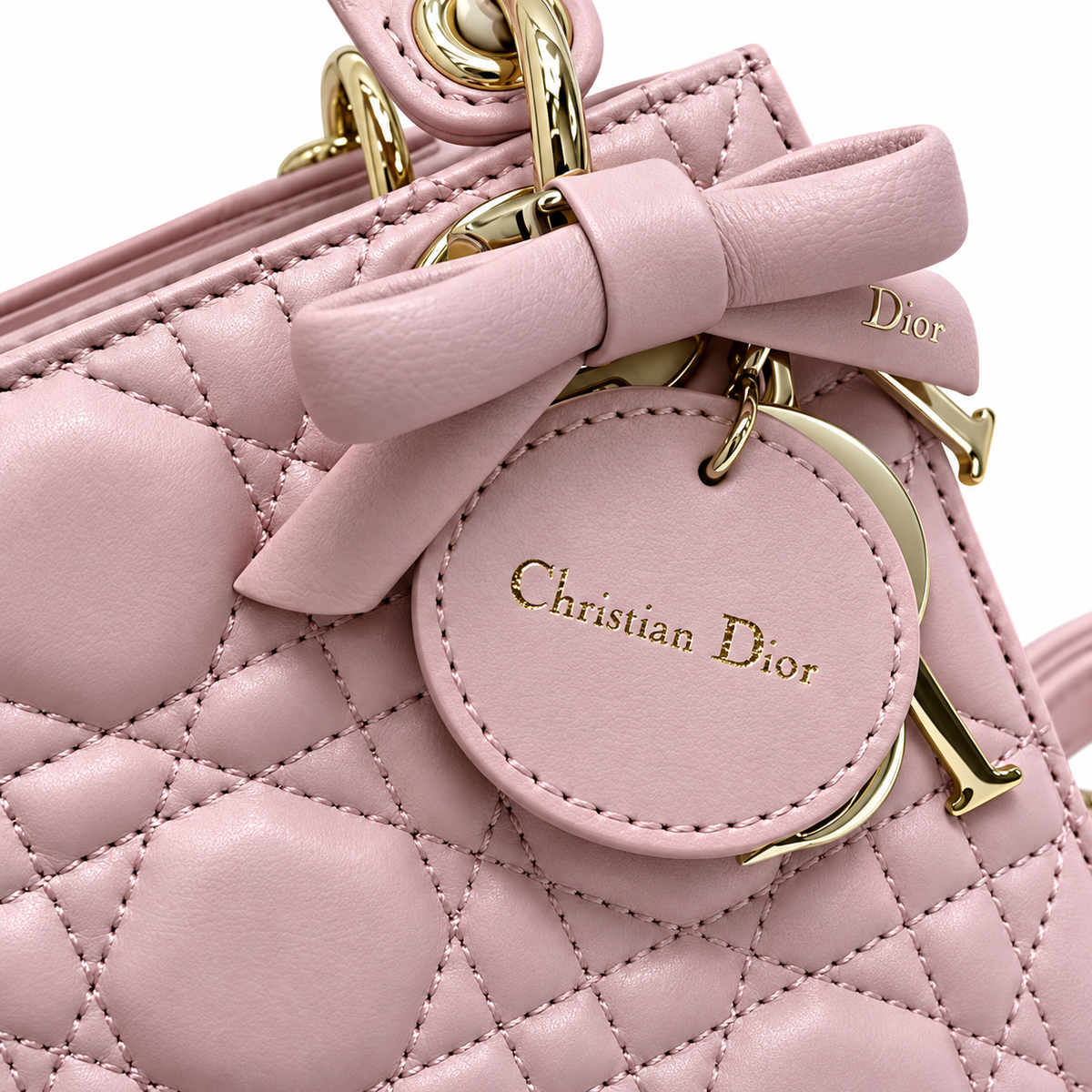 Dior Cannage Quilted Compact Travel Bag 17cm