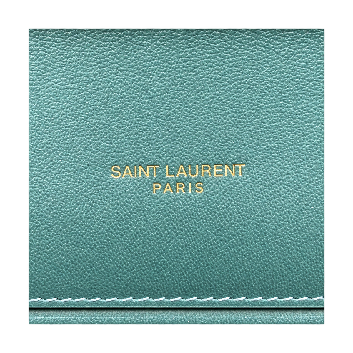 Saint Laurent Cassandra Chain Bag – Green Patent & Card Set