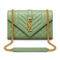Saint Laurent YSL Envelope Bag – Sage Green Gold