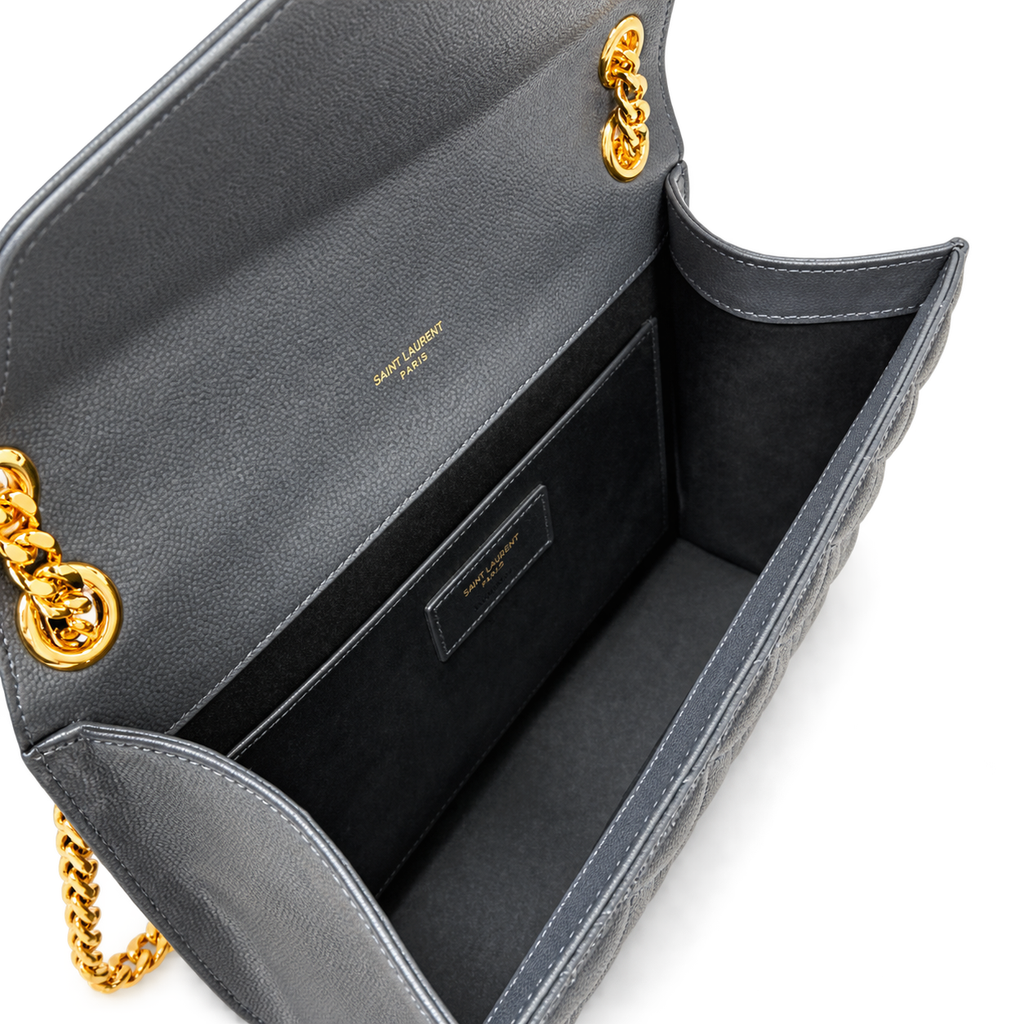 Saint Laurent YSL College Medium – Storm Grey Gold