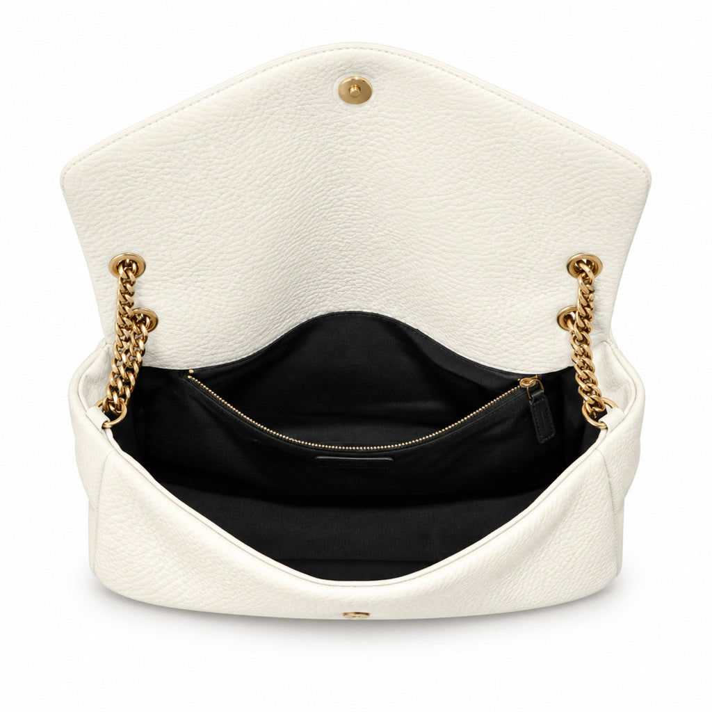 Saint Laurent YSL Calypso Chain Bag – Cream Grained Leather