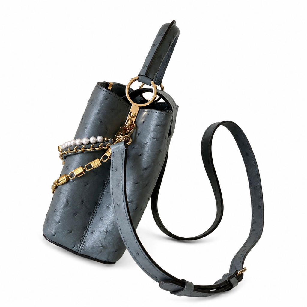 Louis Vuitton Capucines BB – Ostrich Leather Pearl Chain
