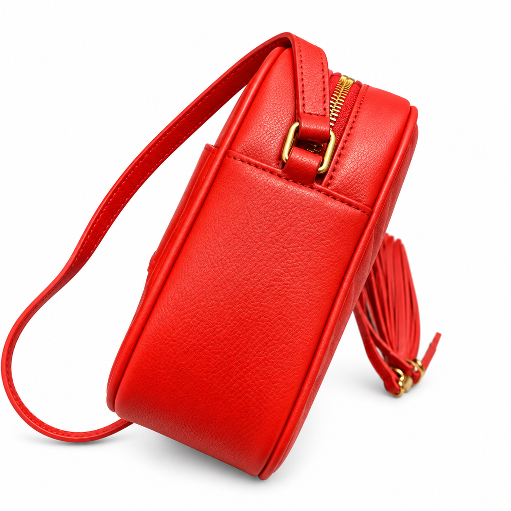 Saint Laurent YSL Lou Camera Bag – Red Gold