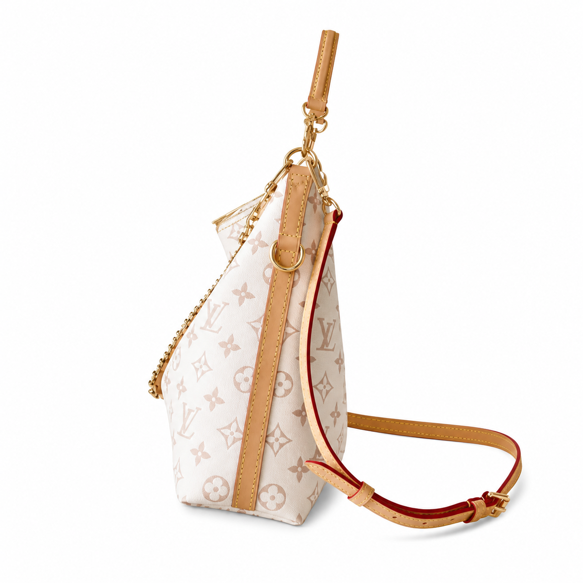 Louis Vuitton Slide White Monogram Canvas Zip Shoulder Bag