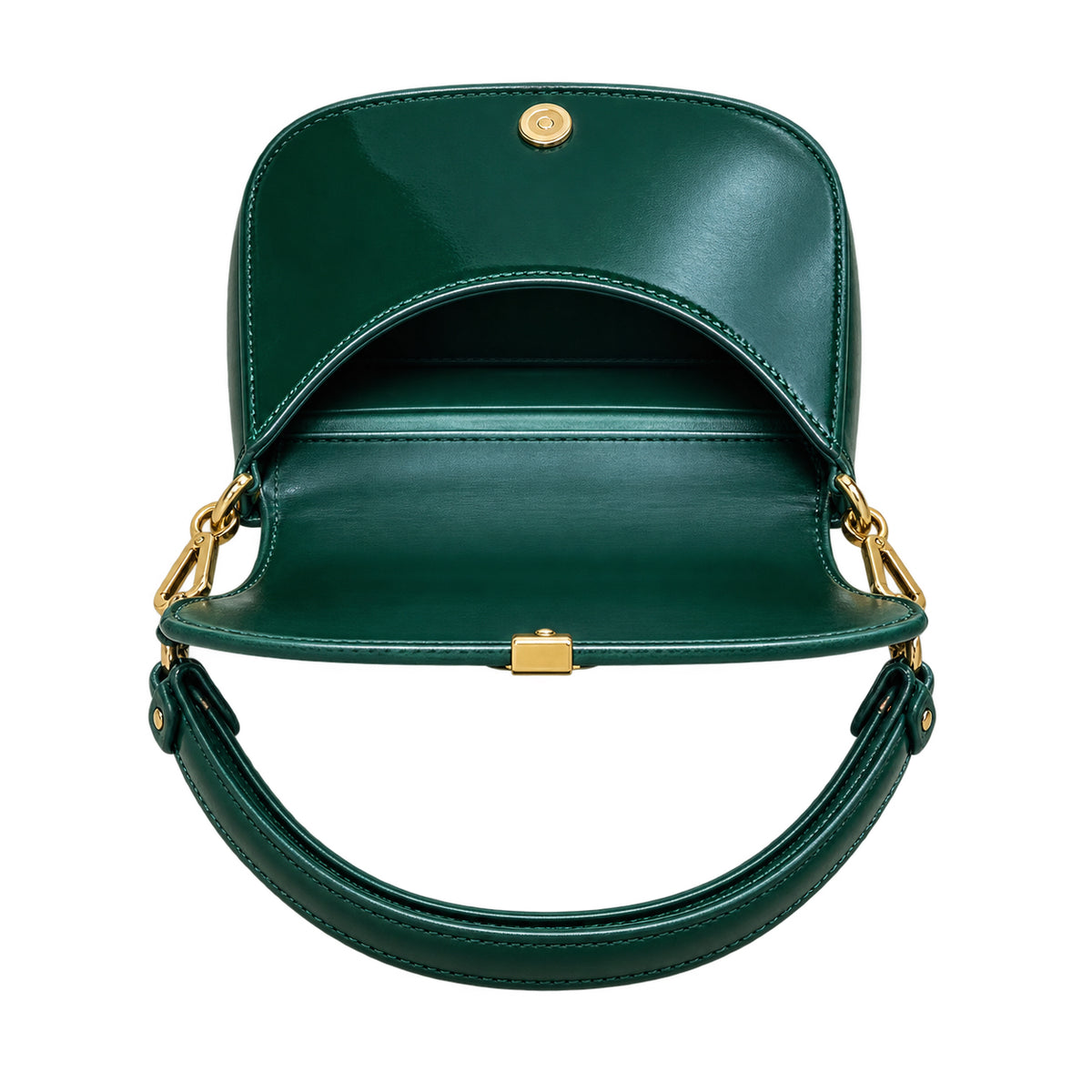 Saint Laurent Voltaire Shoulder Bag in Forest Green
