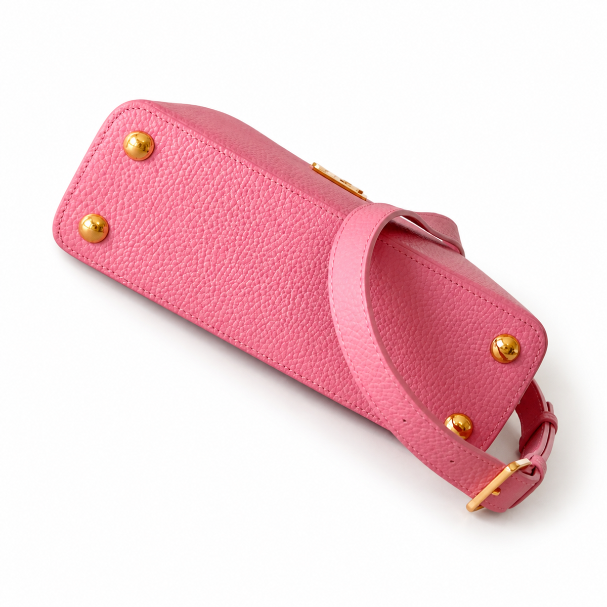 Louis Vuitton Capucines Mini Pink Taurillon Leather Bag Gold Chain Handle