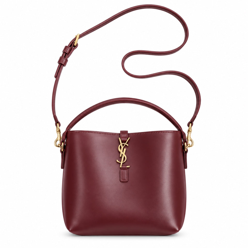 YSL Le 37 Bucket Bag – Burgundy Smooth Leather