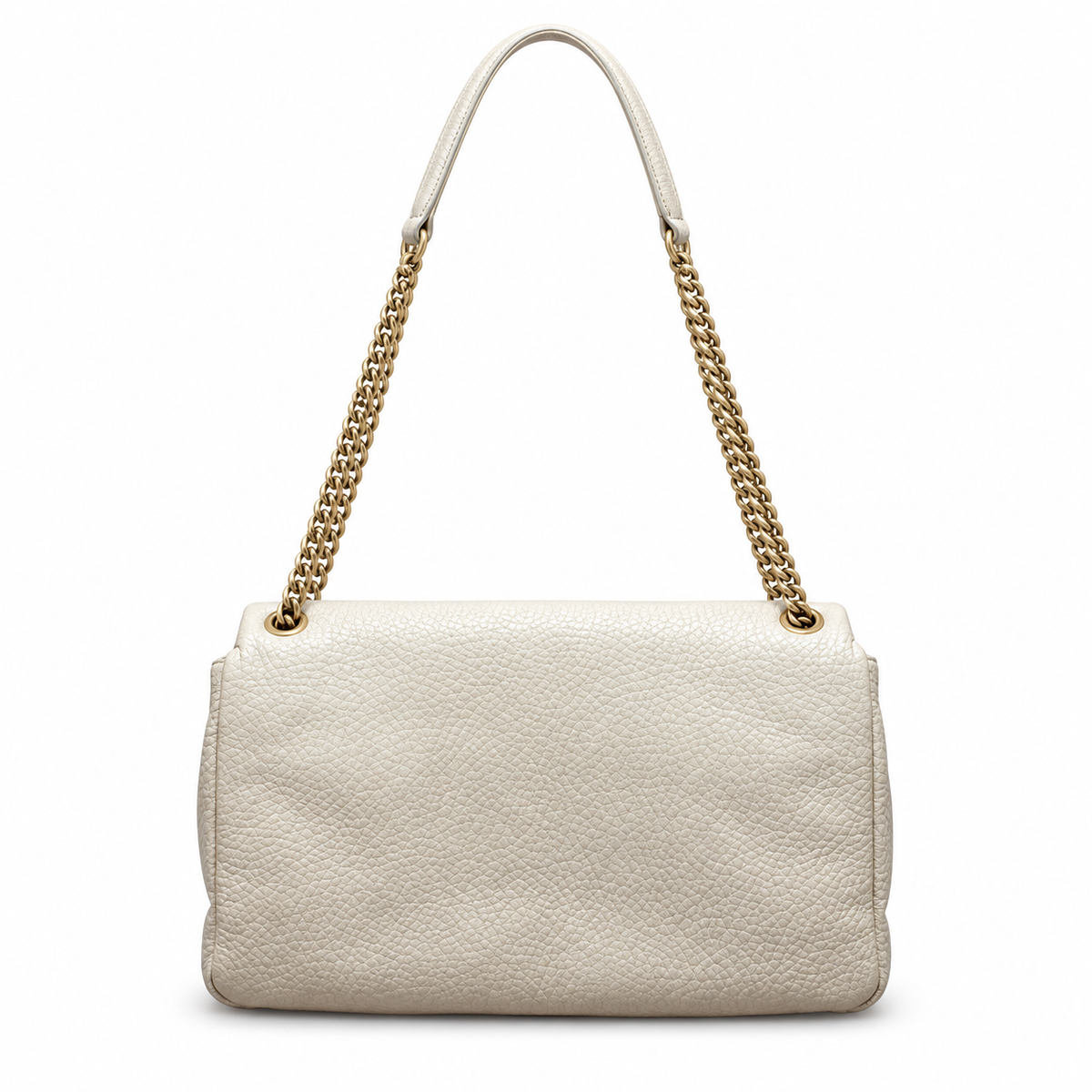 YSL Saint Laurent Envelope Large Chain Shoulder Bag Ivory