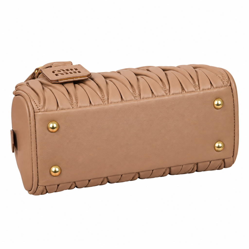 Miu Miu Matelassé Leather Rebel Charm Crossbody Bag