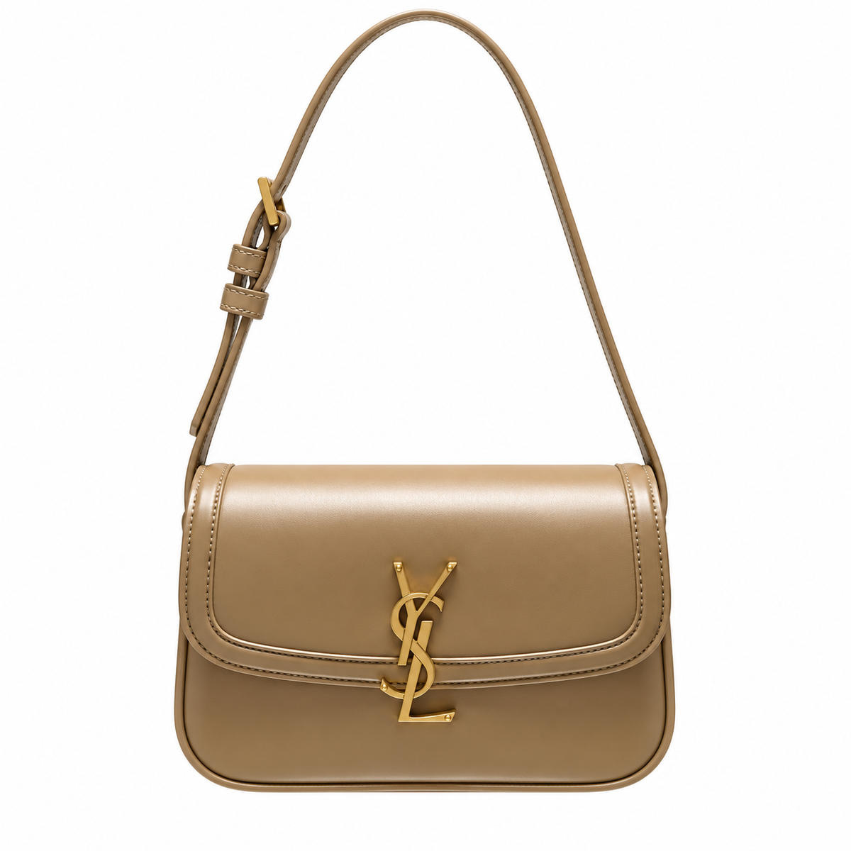 Saint Laurent Solferino Bag – Beige Leather