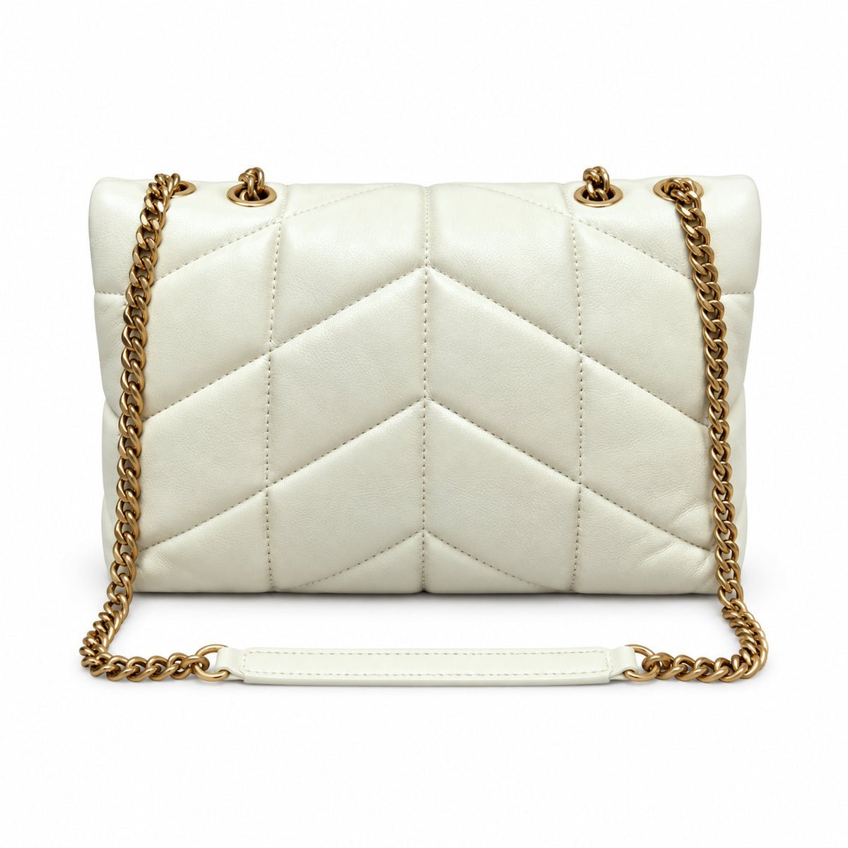 Saint Laurent YSL Loulou Puffer Bag – Cream Gold