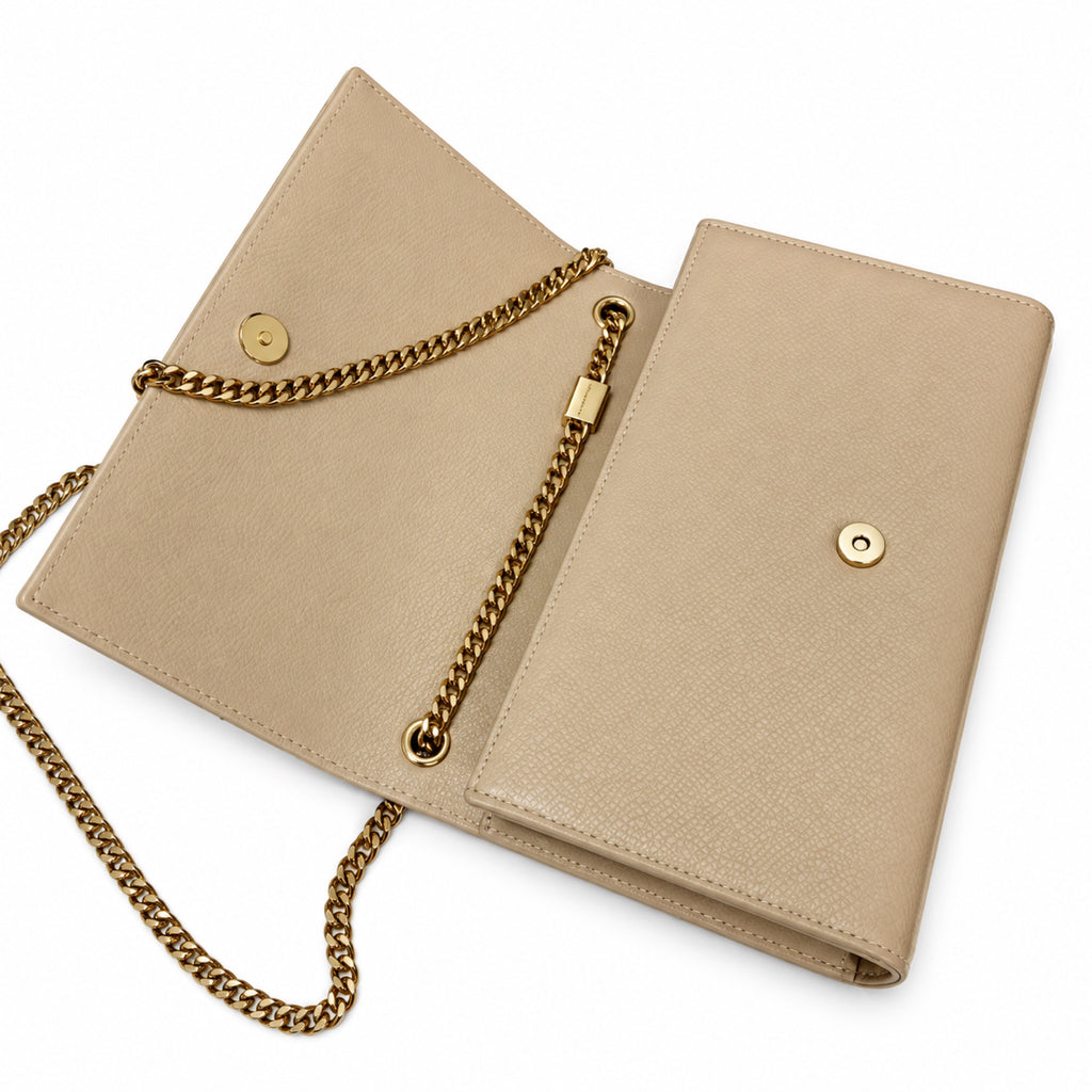 Saint Laurent YSL Kate Tassel Bag – Beige Smooth Leather Gold