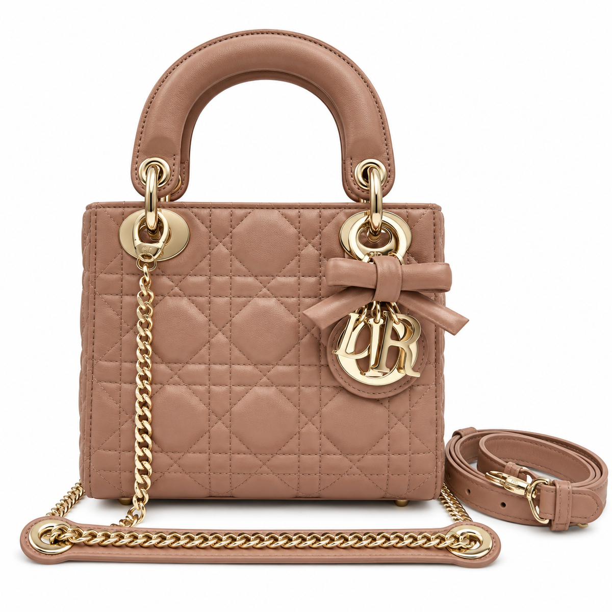 Dior Cannage Quilted Crossbody Flap Bag 17cm