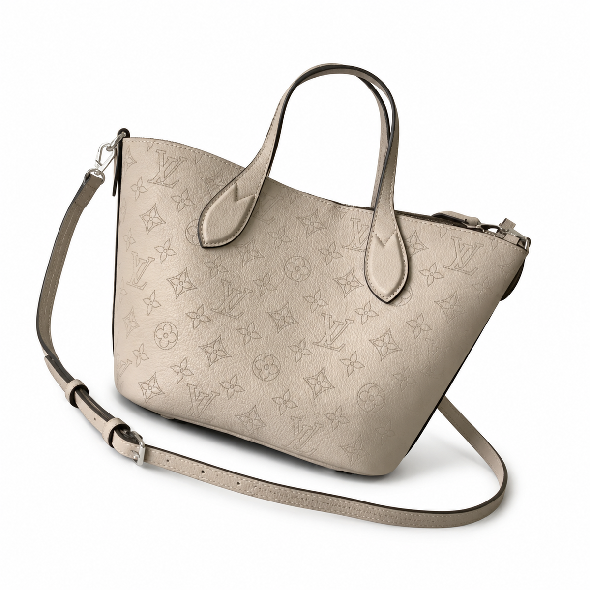 Louis Vuitton Haumea Mahina Perforated Leather Tote Bag - Galet