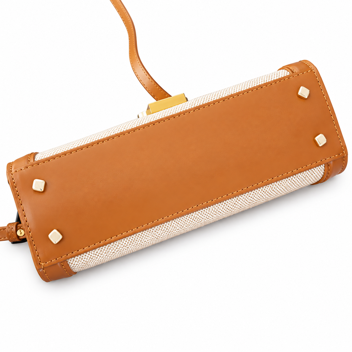 Saint Laurent YSL Cassandre Mini – Canvas Tan Gold