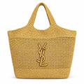 YSL Saint Laurent Icare Maxi Tote Bag in Yellow Raffia