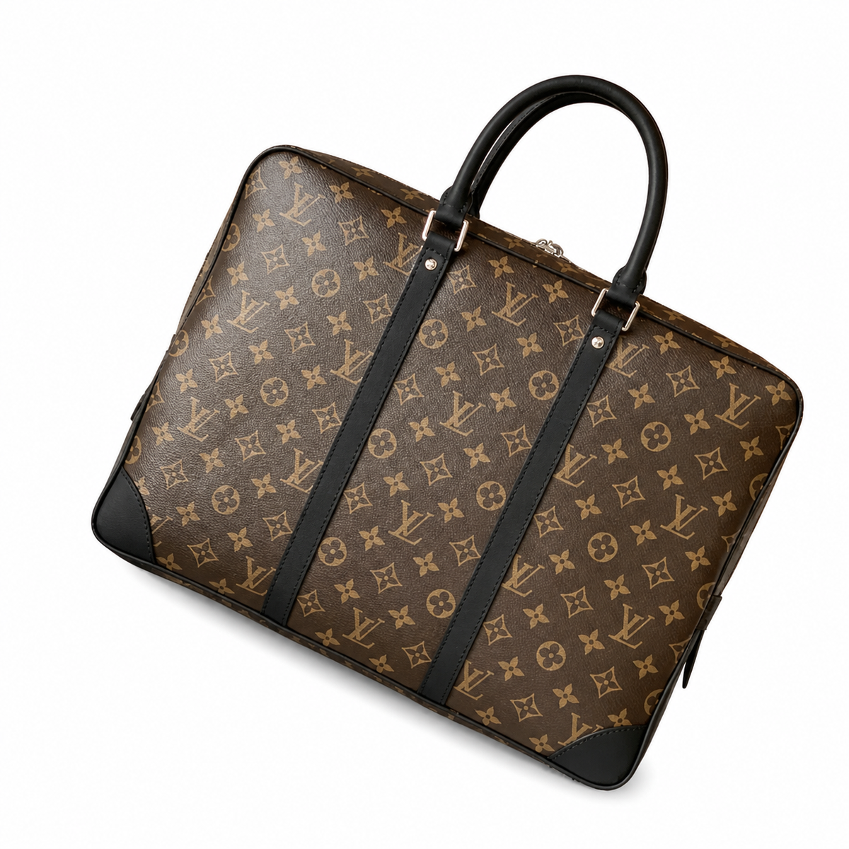 Louis Vuitton Porte-Documents Voyage MM Macassar Monogram Briefcase