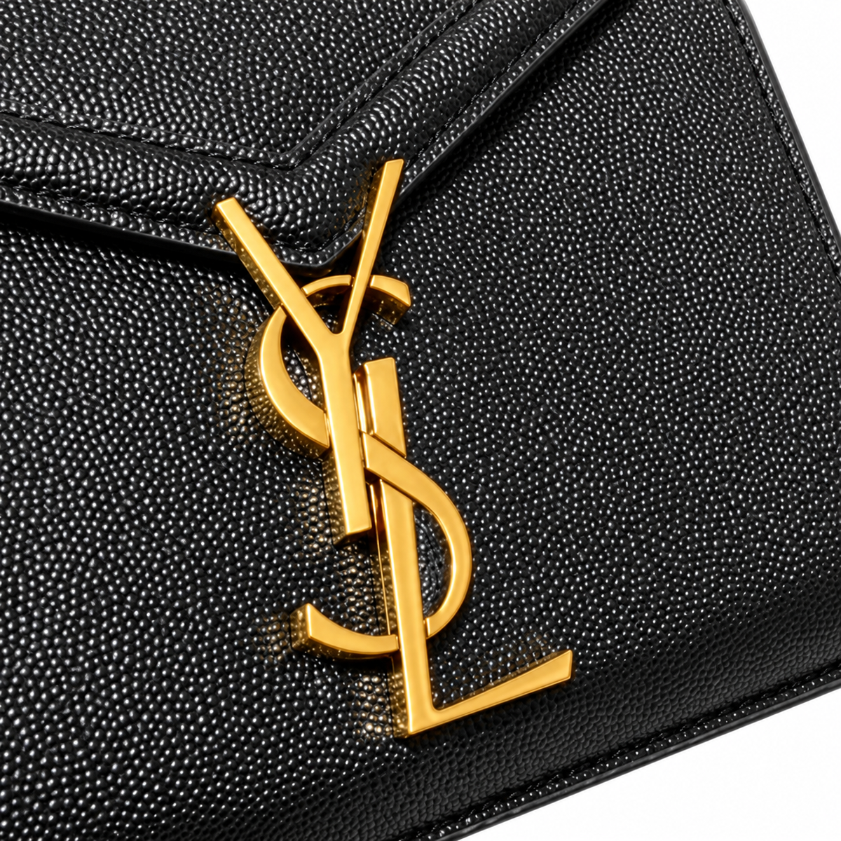 Saint Laurent Cassandra Mini – Black Epsom Leather Gold
