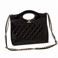 Chanel Classic Quilted Flap Bag | CC Turn-Lock Leather Chain Strap — 22x23cm