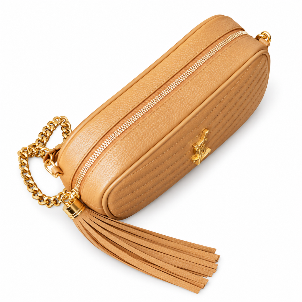 Saint Laurent YSL Lou Camera Bag – Nude Beige Gold