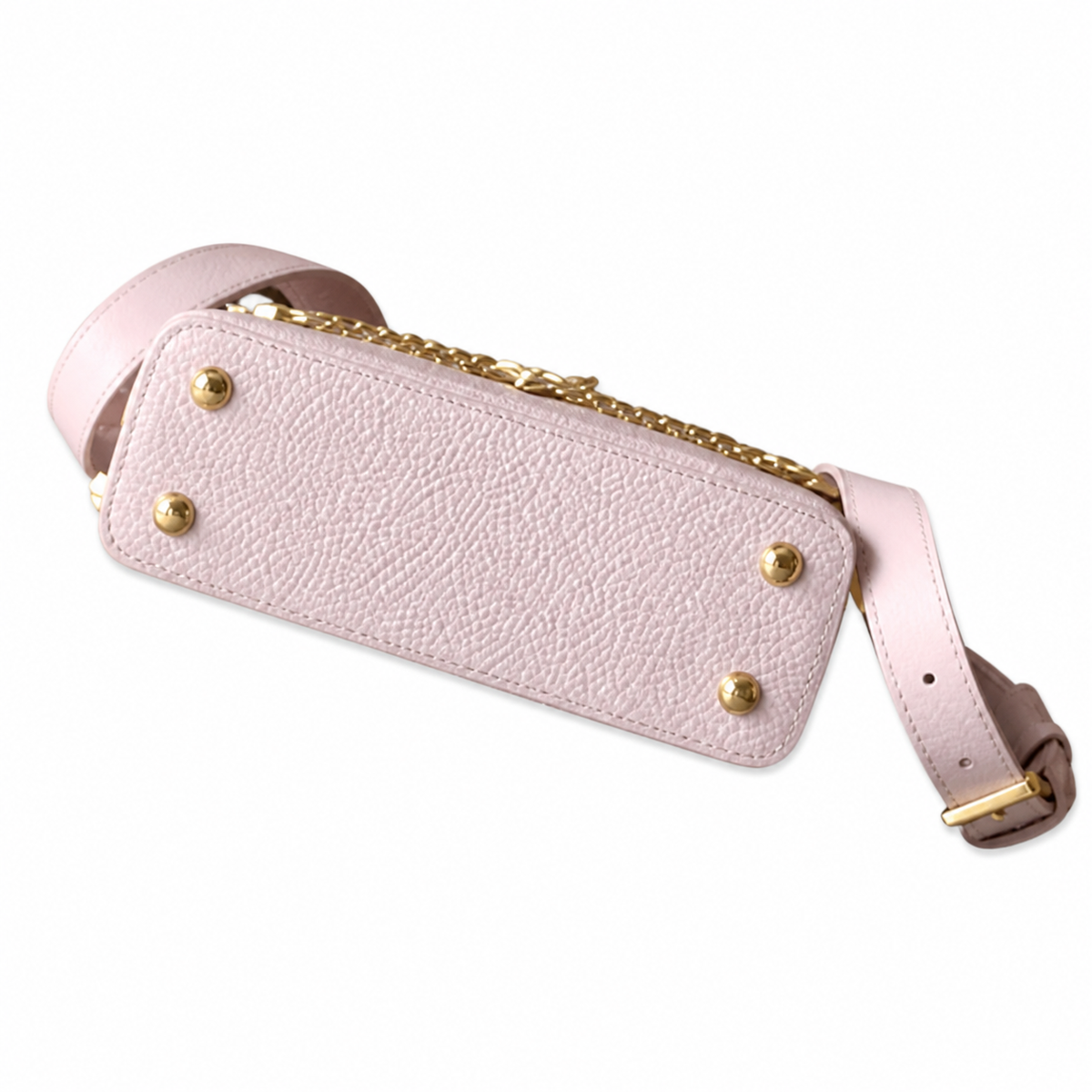 Louis Vuitton Capucines Mini – Blush Pink Flower Chain