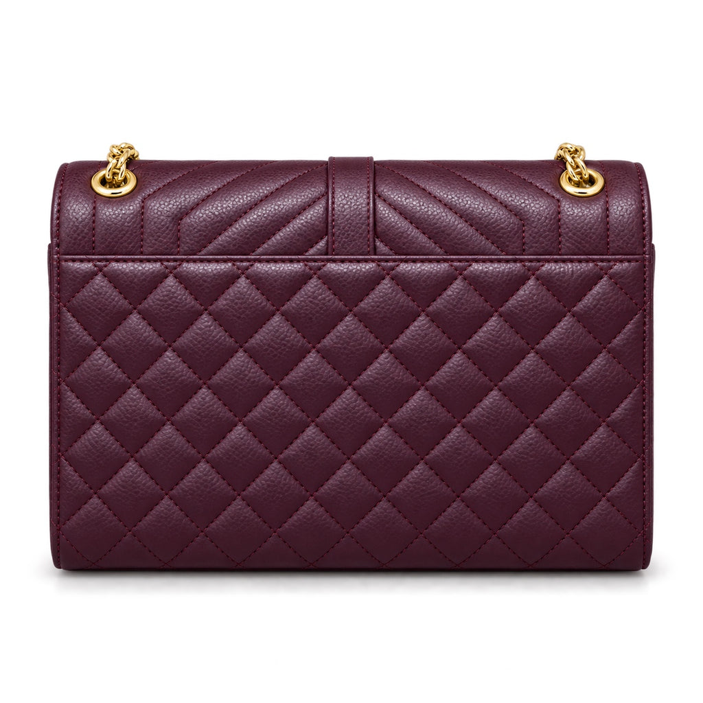 Saint Laurent YSL Envelope Medium – Plum Gold Chain