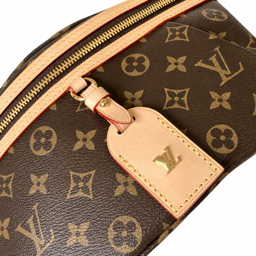 Louis Vuitton Bumbag Monogram Canvas Waist Bag Cream Logo Strap