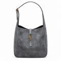 Saint Laurent YSL Le 5 à 7 Hobo – Slate Suede Gold
