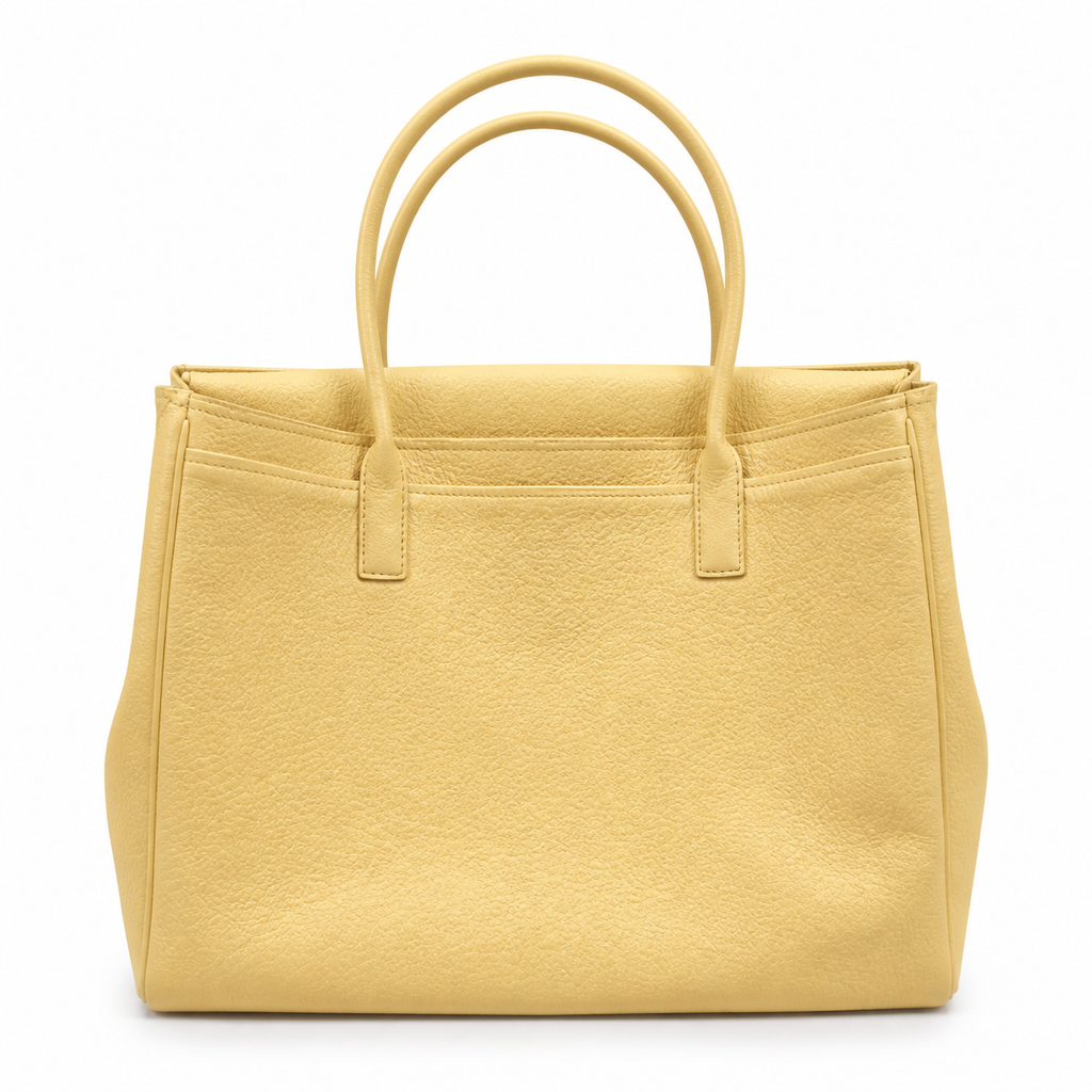 Chanel Large Neo Executive Tote Butter Yellow Grained Calfskin | Gold CC Turn-Lock — 43cm